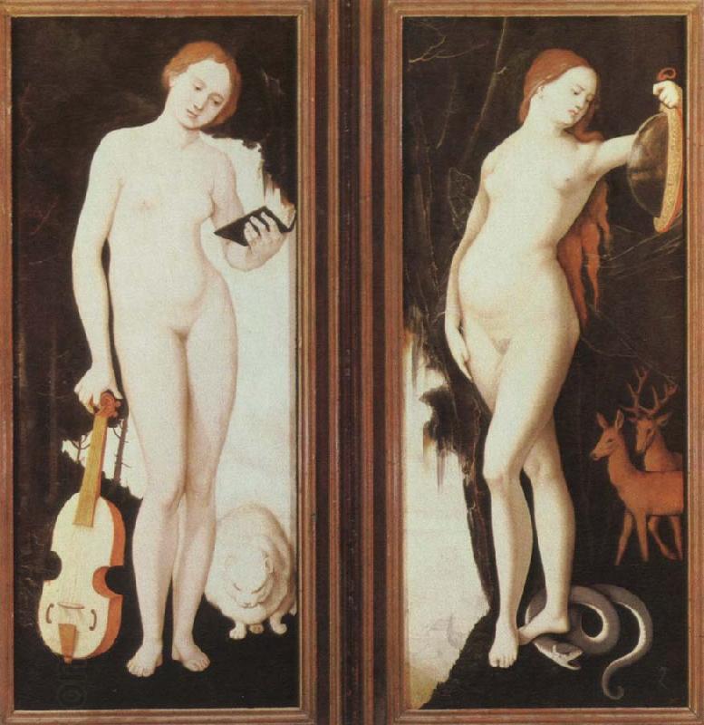 Hans Baldung Grien allegories of music and prudence China oil painting art